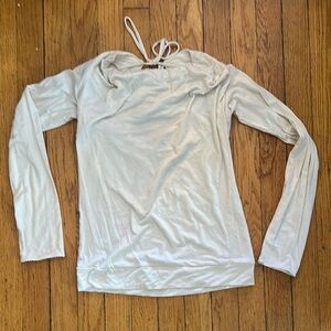 Express Y2K beaded Vintage Elegant Cream Long Sleeve Top size M